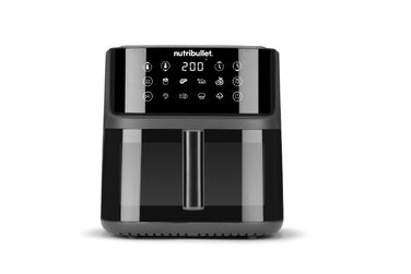 Аерофритюрниця nutribullet Crisplite NBA0611DG, 6л, 1700Вт, сенсорне керування, 6 програм, без PFAS, чорна матова