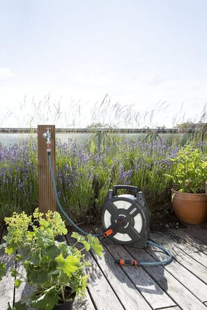 Набір для поливу Gardena City Gardening Terrassen-Schlauchbox 10 м: шланг 10 м, компактна карусель, зручна ручка, для тераси та саду