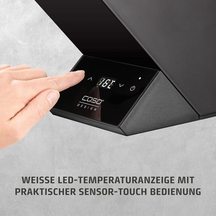 CASO WineCase One Black - Витримання вина: міні-холодильник для однієї пляшки, 5-18°C, діаметр до 9 см, сенсорне керування, чорне сталеве покриття