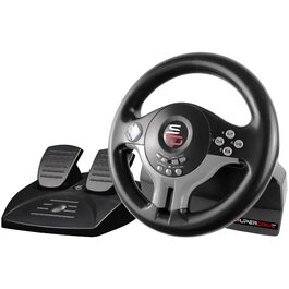 Руль гоночний Subsonic Superdrive SV250 з педалями та перемикачами для PS4, Xbox Series X/S, Xbox One, PC - діаметр 22 см, чорний