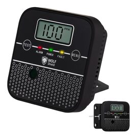 Детектор чадного газу WOLF SHIELD Mini-CO з LCD-дисплеєм та батареєю на 10 років, портативний датчик CO для дому, чорний