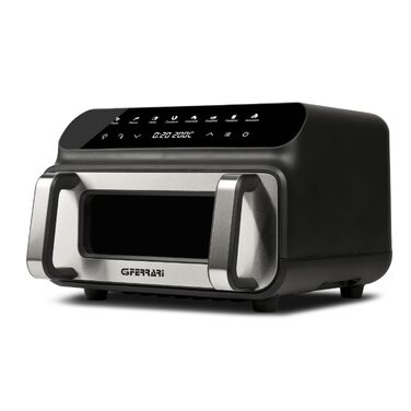 Мультифункціональна аерофритюрниця та BBQ-гриль G3 Ferrari Friggisano BBQ G10181, 2000 Вт, 10 л XXL, 8 програм, бездимовий гриль, BPA- та PFOA-safe, чорний/сріблястий