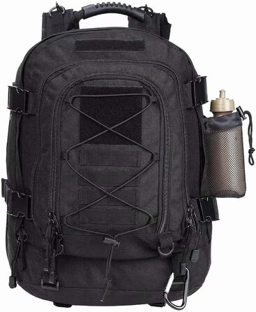 Тактичний армійський рюкзак Prof Army 40-64 л чорний MOLLE для туризму, полювання, кемпінгу