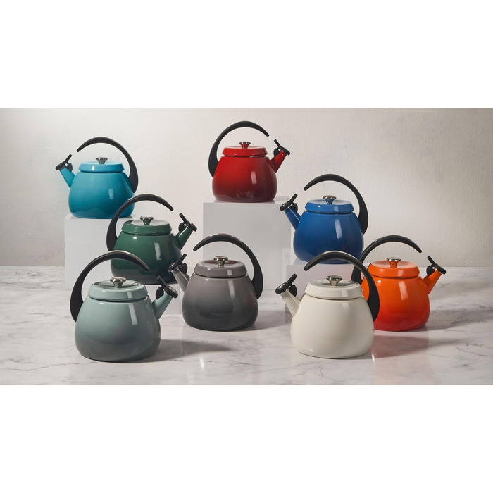 Емальований ковш Le Creuset з кришкою, 2.2 л, колір Flame (вогняний)