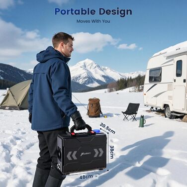 Портативна дизельна повітряна теплова гармата Toolbox 2S 8kW, 220-240V AC / 12/24V DC, з Bluetooth, 6л бак, автоматичний старт/стоп, 2025