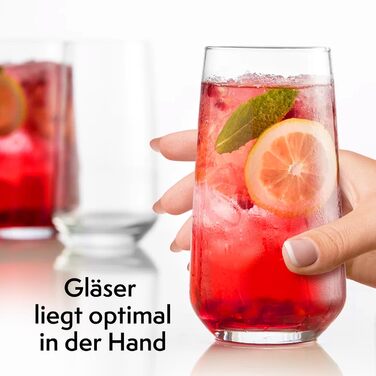 Набір склянок KONZEPT Longdrink 6 шт, 480 мл для коктейлів, соку та води