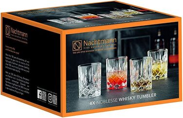 Набір келихів для віскі та лонгдрінків Spiegelau & Nachtmann Noblesse 4 шт + 4 металеві трубочки EKM Living (мідні)
