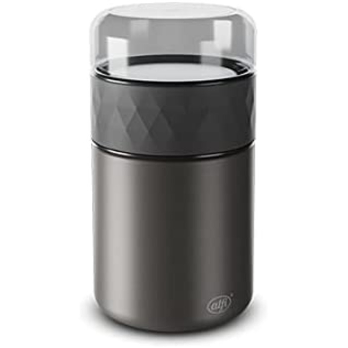 Термоконтейнер для їжі alfi ENDLESS FOOD MUG 500 мл, чорний, з нержавіючої сталі, ізоляційний, з додатковим контейнером, герметичний, тримає тепло до 5 годин, холод до 10 годин, можна мити в посудомийці, BPA-free