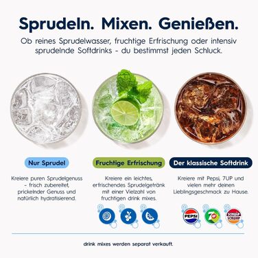 Сифон для газування води SodaStream CRYSTAL 3.0, 2 скляні карафани по 0,7л та балон CO2 з системою Quick Connect