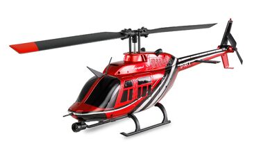 Радіокерований гелікоптер Amewi Bell 206 Jet Ranger CP 6-канальний RTF, масштаб 1:33, червоно-чорний