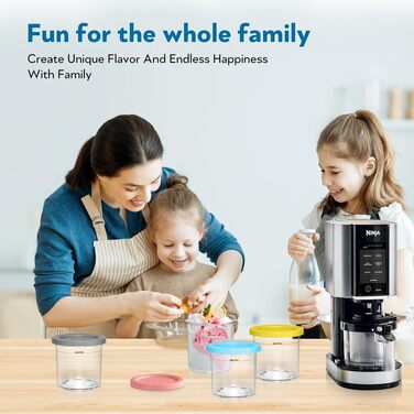 Контейнери для Ninja Creami NC300EU Vione - 4 шт. для морозива, сумісні з NC299EU, NC300EU, NC301EU