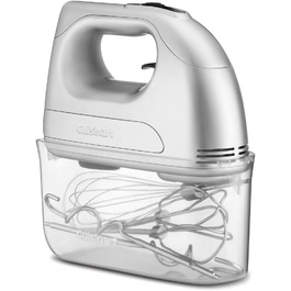Електричний ручний міксер Cuisinart Power Advantage 7-Speed, сріблястий | 200W, з набором насадок та кейсом