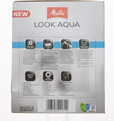 Електрочайник Melitta Look Aqua 1026-02, 1,7 л, 2400 Вт, чорний, з автоматичним вимкненням, захистом від перегріву та прихованим нагрівальним елементом