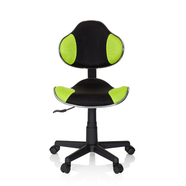 Дитяче крісло для письмового столу KIDDY GTI-2, тканина, чорний/зелений, hjh OFFICE