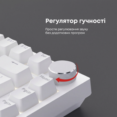 Дротова механічна клавіатура Ajazz AK820 Red Switch White (AK820-R-W)