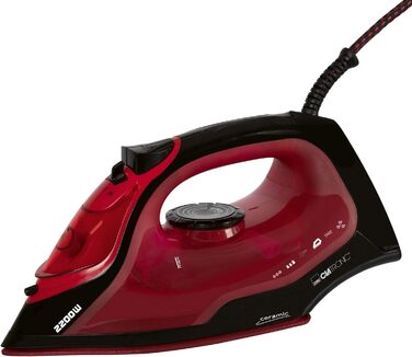 Парова праска Clatronic DB 3752, 250 мл, 3 режими пари, 7 функцій, червона