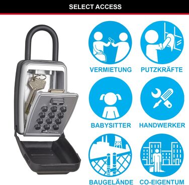 Сейф для ключів Master Lock з кнопковим кодом для зовнішнього встановлення, металевий кейс (11.7 x 7.9 x 5.2 см)