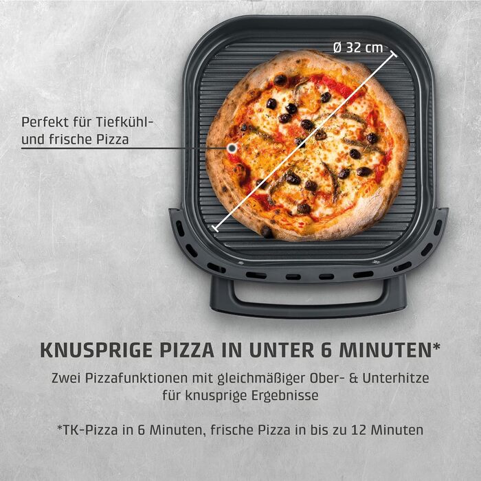 Аерофритюрниця та піца-піч CASO AirFry & PizzaChef з функцією приготування піци