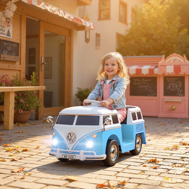 Електромобіль для дітей Kinder, 12V, з MP3, подвійним двигуном, звуком клаксона, плавним стартом, розміри 89x49x41,5 см, блакитний