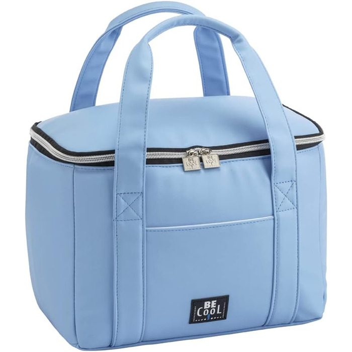 Термосумка Elegante City 10,5 л, 28x18x21 см, з широкими ручками, для пікніка, школи, подорожей, косметики, світло-блакитна