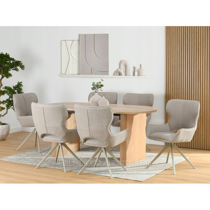 Стілець Mebel-Partner, тканина, бежевий, 1 шт.