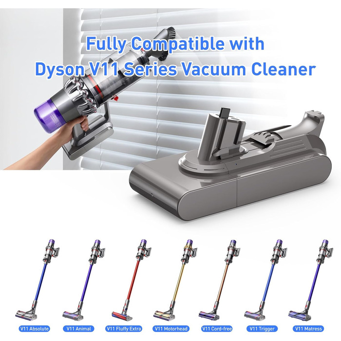 Акумулятор NASTIMA 25.2V 3900mAh Li-ion для пилососа Dyson V11/V15 (Animal, Complete Extra, Fluffy Extra, SV15, SV18) - оригінал
