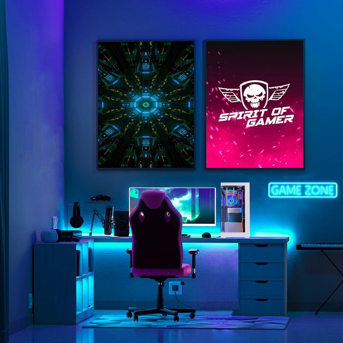 Корпус для ПК Spirit of Gamer Spark Arctic, ігровий Mid Tower, сумісний з ATX/MATX/MITX, з акваріумним дизайном, 6 ARGB вентиляторів 120 мм, загартоване скло 4 мм спереду та збоку