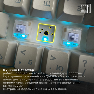 Клавіатура механічна бездротова EPOMAKER AK820 Pro Gift Switch Black (AK820-PRO-B-G)