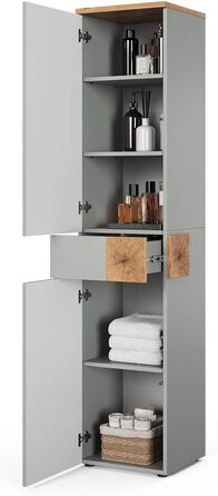 Шафа під умивальник Vicco Eden, 70 x 64.5 см, з 2 шухлядами для ванної кімнати, сіра