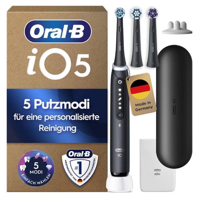 Електрична зубна щітка Oral-B iO Series 5, чорна матова (Matt Black), 1 шт.