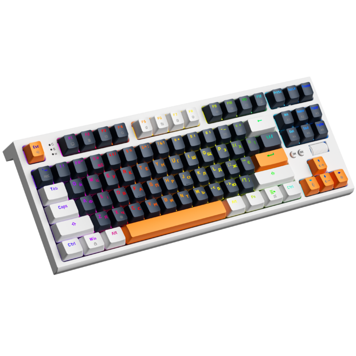 Дротова механічна клавіатура GamePro MK180W (Red) з Hot-Swap RGB White