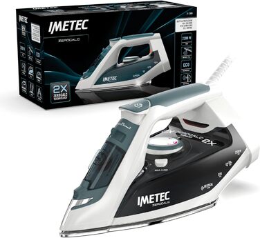 Парова праска Imetec ZeroCalc Z1 2500 з антикальцієвою технологією, багатоступінчастою нержавіючою підошвою, 2200 Вт, паровий удар 120 г/хв, система Calc-Clean