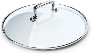 Скляна кришка Le Creuset Ø 30 см для каструль та сковород з чавуну та алюмінію, ручка з нержавіючої сталі