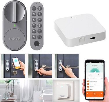 Розумний дверний замок VisorTech з PIN-кодом, відбитком пальця та Wi-Fi керуванням – електронний замок з сенсором для дверей