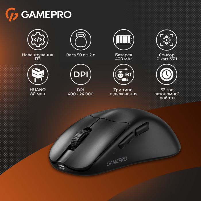 Бездротова миша GamePro Genesis Avenger  (GM096B)