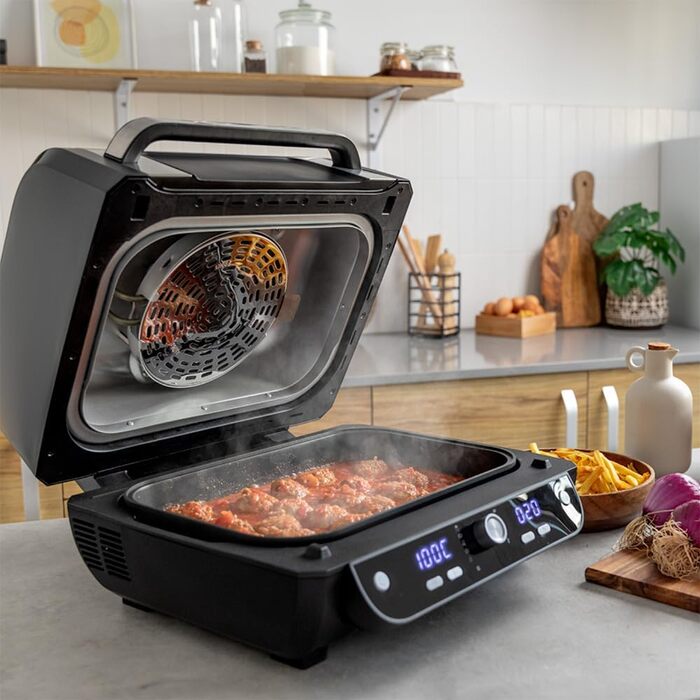 Аерофритюрниця-гриль Cecotec Cecofry FireDome 6000 без олії, 6 л, 2400 Вт, 6 режимів приготування, 4 рівні гриля, з термостатом та аксесуарами