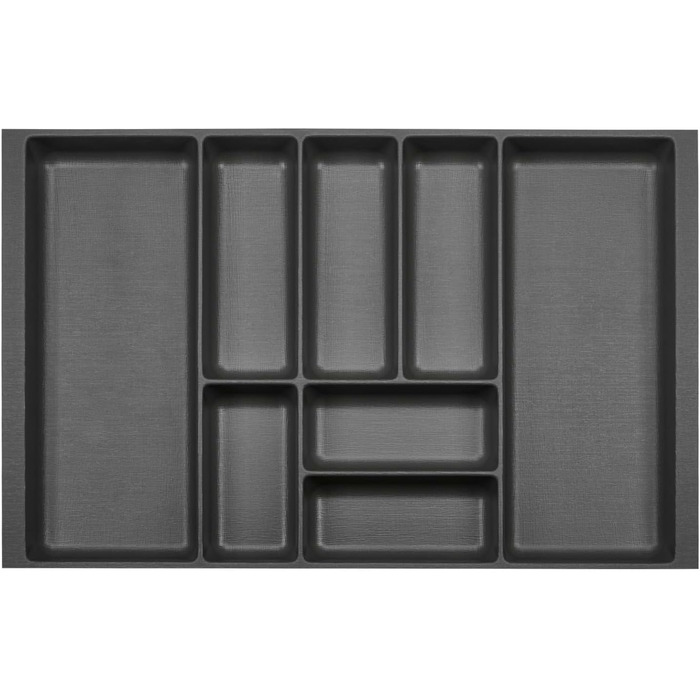 Вставка для столових приборів Orga-Box 2, антрацит, з текстурою Canvas, розмір 461x709 мм, для ящиків Nobilia 80 см до 07/2012