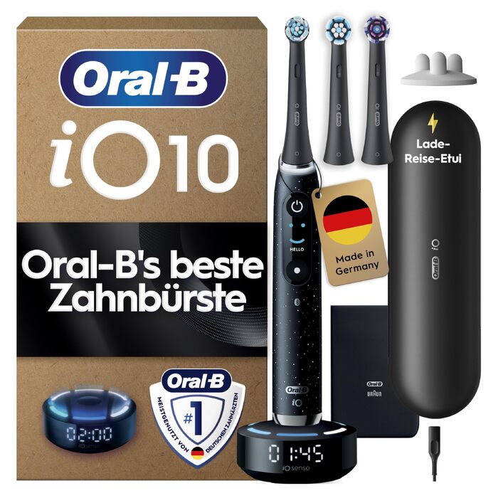 Електрична зубна щітка Oral-B iO Series 10 Cosmic Black, набір з 3 насадками (Probierset)