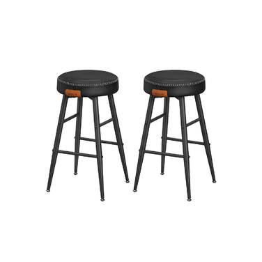 EKHO Collection - Барний стілець з PU поверхнею - Base Black / 49.5 x 49.5 x 63 см