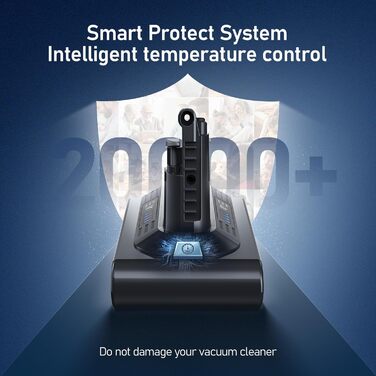 Акумулятор Keenstone V8 8000mAh для пилососа Dyson SV10 V8 Absolute, Animal, Motorhead – з фільтрами