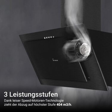 Витяжка кухонна KKT KOLBE VTH6004S 60 см, чорна сталь, LED-підсвітка, режим рециркуляції та відводу, клас A+++