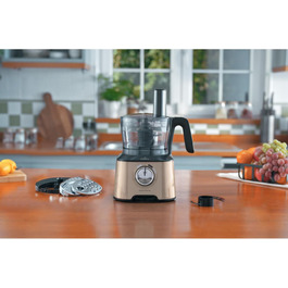 Кухонний комбайн Karaca Mastermaid Power 2000 Вт, 10 в 1, 1,5 л, подрібнювач, блендер, для подрібнення льоду, бежевий