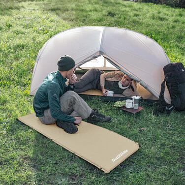 Самонадувний килимок Naturehike для кемпінгу, товщина 5 см, міцний туристичний матрас для похідів, наметів та гамаків, колір Khaki