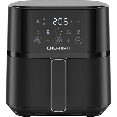 Аерофритюрниця Chefman 3.75L з технологією Hi-Fry, сенсорне керування, антипригарне покриття, чорна