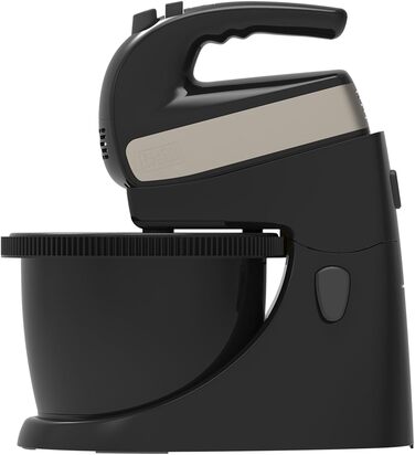 Кухонний міксер BLACK+DECKER BXMXA500E, 500 Вт, 2,5 л, 5 швидкостей, турбо, знімна чаша, насадки для замішування і збивання