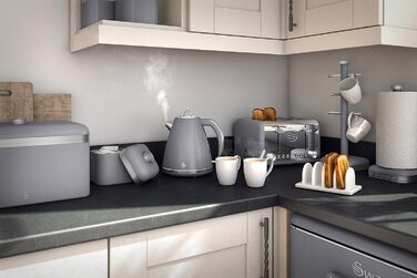 Тостер Swan ретро 2-слотовий ST19010GRN, сірий