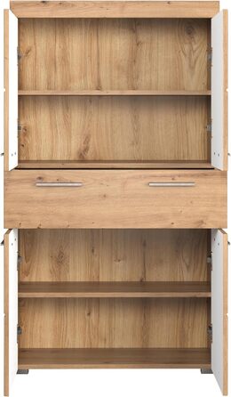 Високий шафа для ванної кімнати trendteam Amanda, 73x130x31 см, колір дуб асті, меблі для ванної