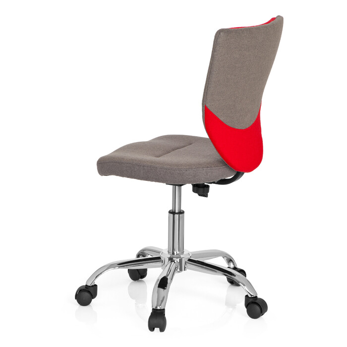 Дитячий офісний стілець Kiddy Comfort, тканина сірий/червоний, hjh OFFICE