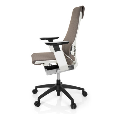 Офісне крісло GENIDIA SMART WHITE сітка сірого кольору hjh OFFICE