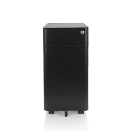 Контейнер на колесах COLOR I, метал чорного кольору, hjh OFFICE